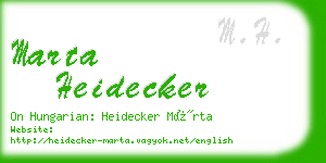 marta heidecker business card